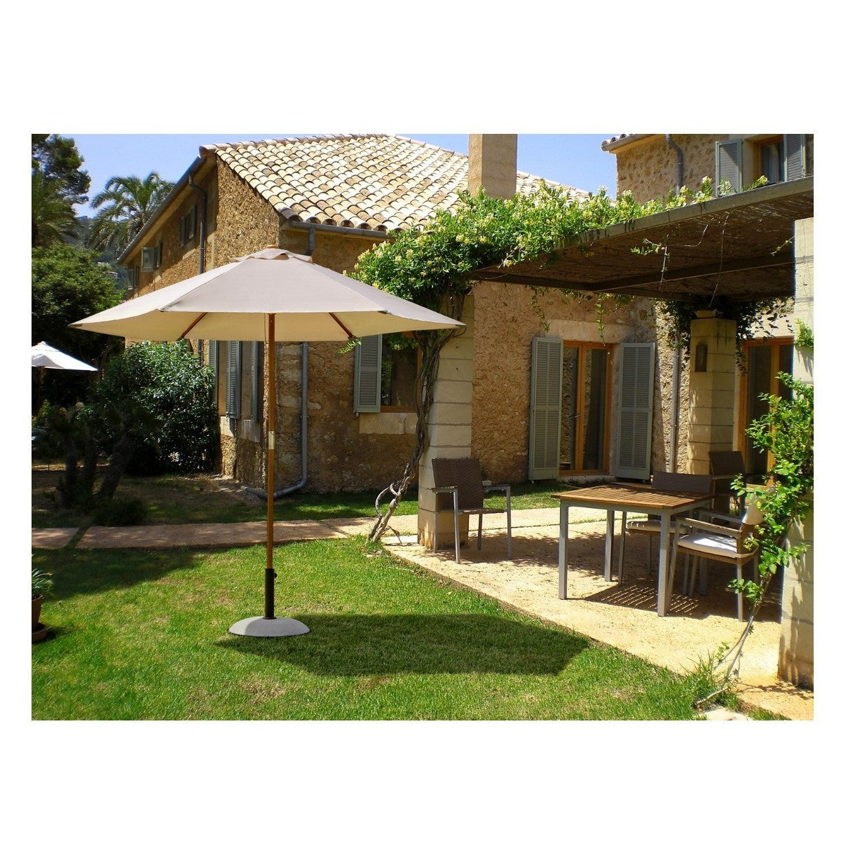 Bizzotto Syros Regenschirm 3 m naturfarben