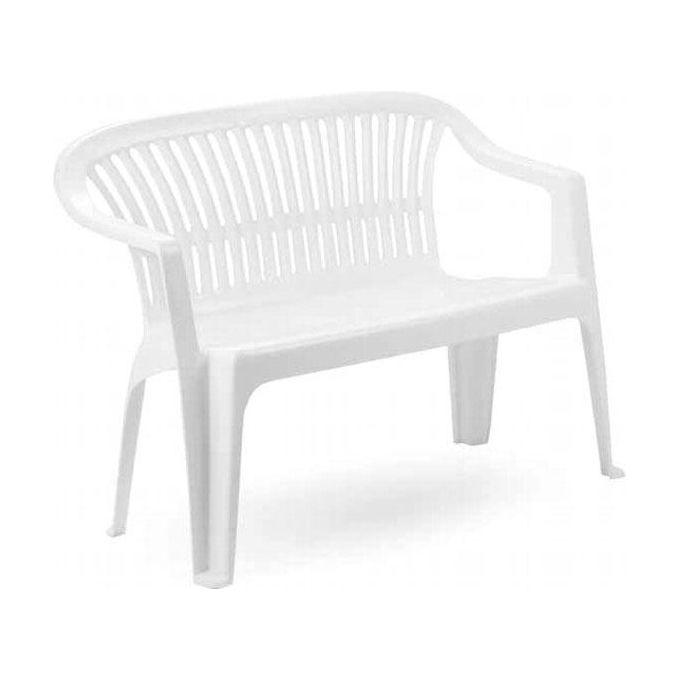 Panchina in Resina Diva Bianca - Dimensioni 114x55xH82 cm