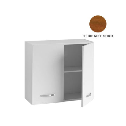 Armario de pared para cocina Nogal antiguo Cm 80x32xh 72 con 2 puertas