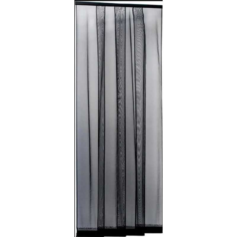 IRS Mosquitera para ventana francesa de lamas con contrapesos cm. 140x250 Color negro