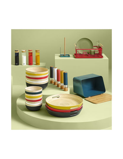 Bambus-Salatschüssel, 20 cm, Schwarz