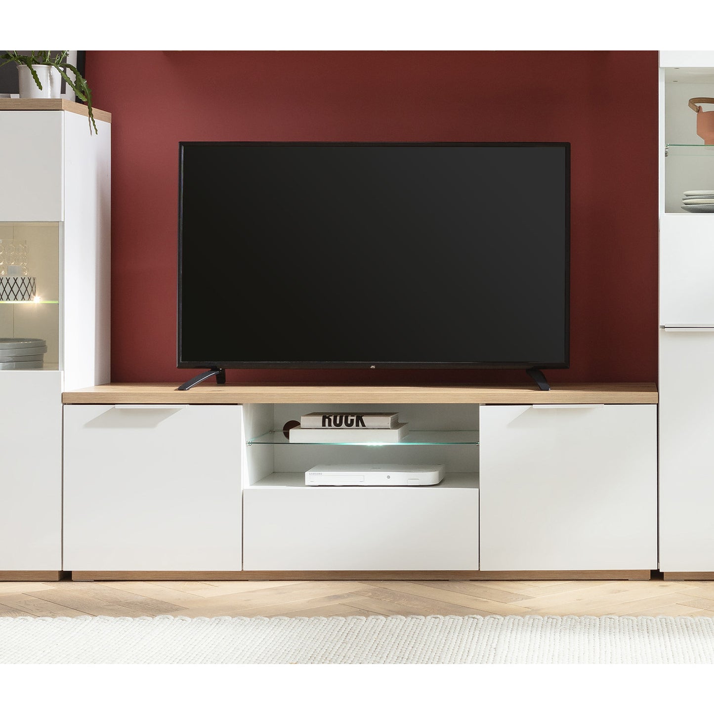 Mundi TV Stand with 2 Doors and 1 Drop-Down Door