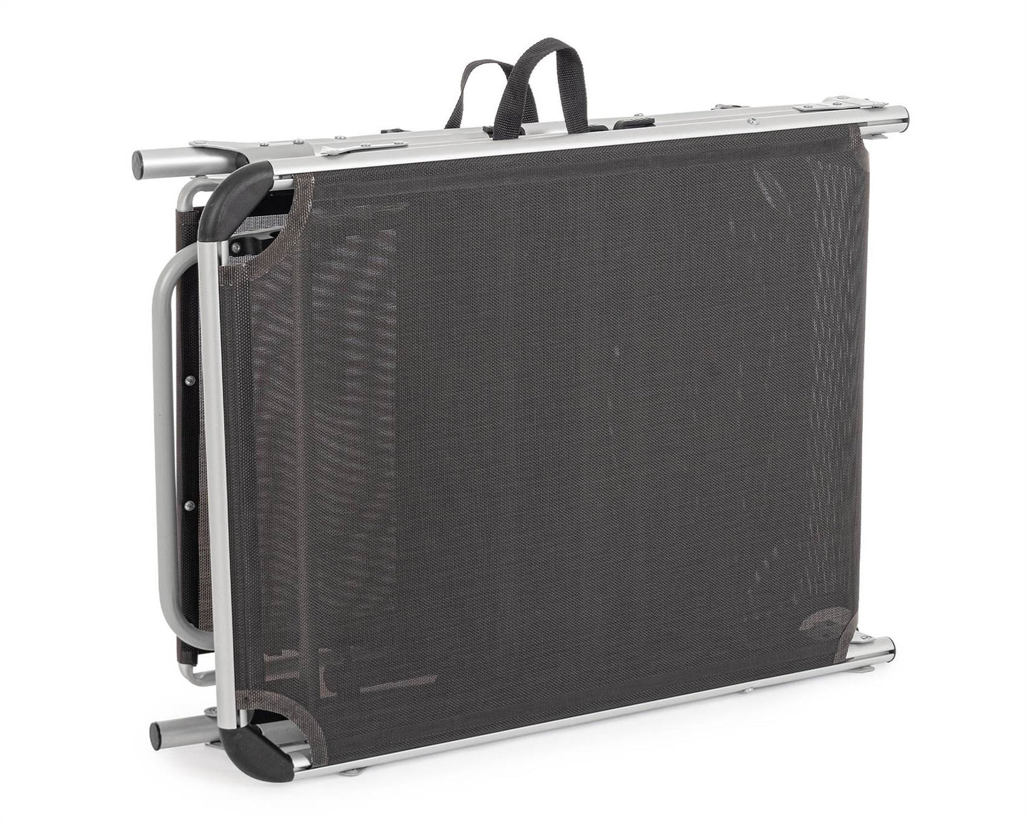 Folding Sun Lounger with Canopy - 58a x 193b x 76h cm