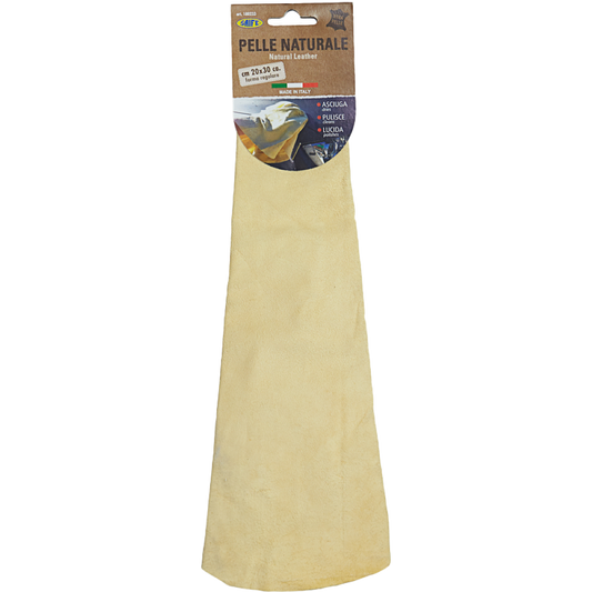 Paño de Cuero Natural Gamuzado 49x32 cm - Ideal para la Limpieza de Vehículos