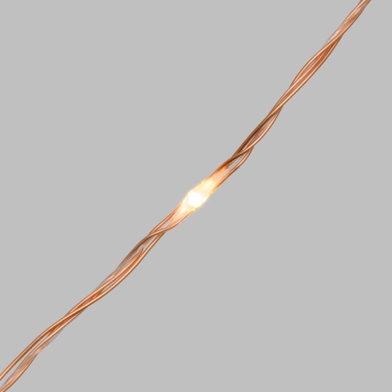 Cadena MicroLED PL 500 Bobina 25m blanco cálido con cable cobre