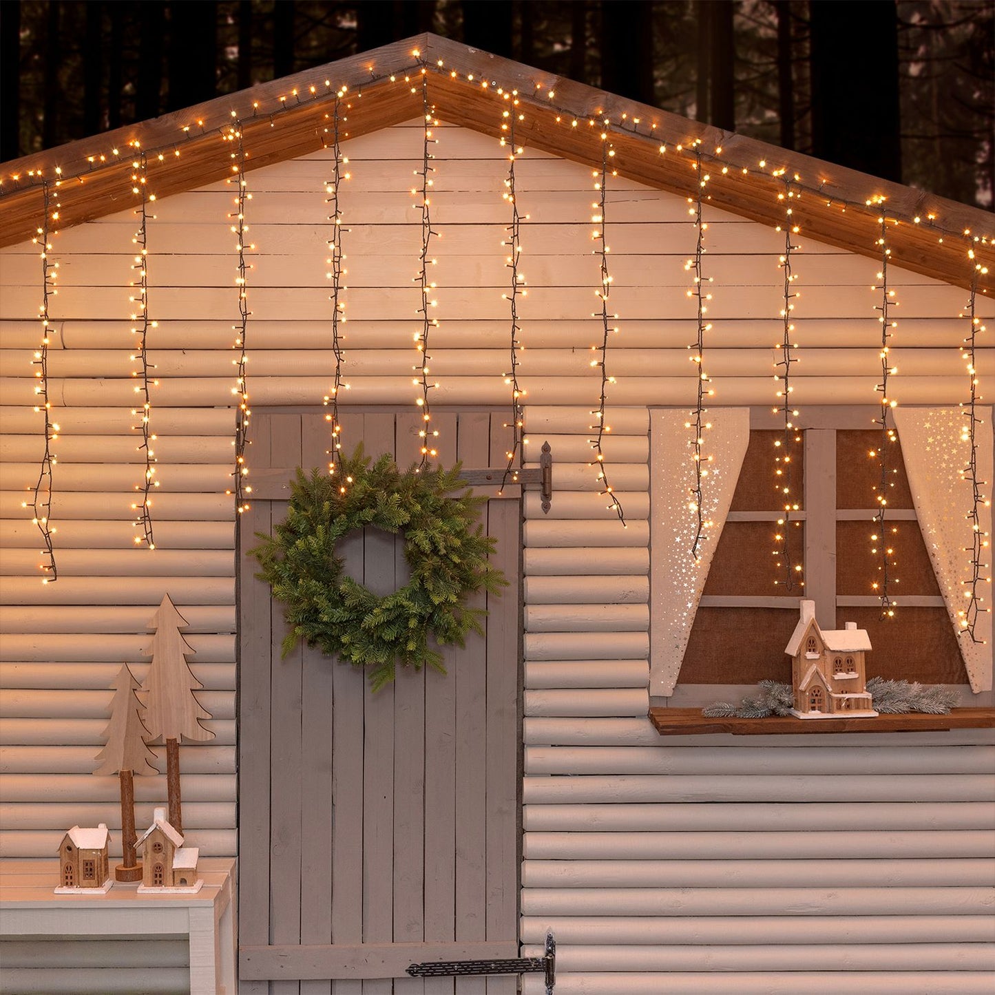 Linear chain TLE 1200 LED TRADITIONAL and WARM WHITE 2+48.5m in coil Christmas lights