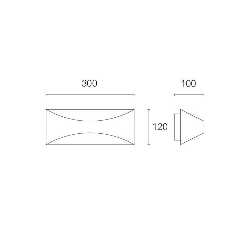 12W Led 4000K Wandleuchte Moon Caffe 'Linie
