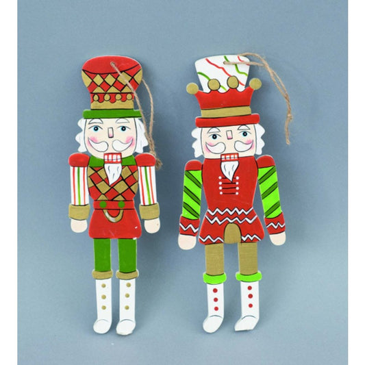 Wooden soldier to hang Christmas decoration 15 cm pcs 1