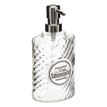 Dispenser per sapone 400 ml vetro 9x6,5x20,5 cm