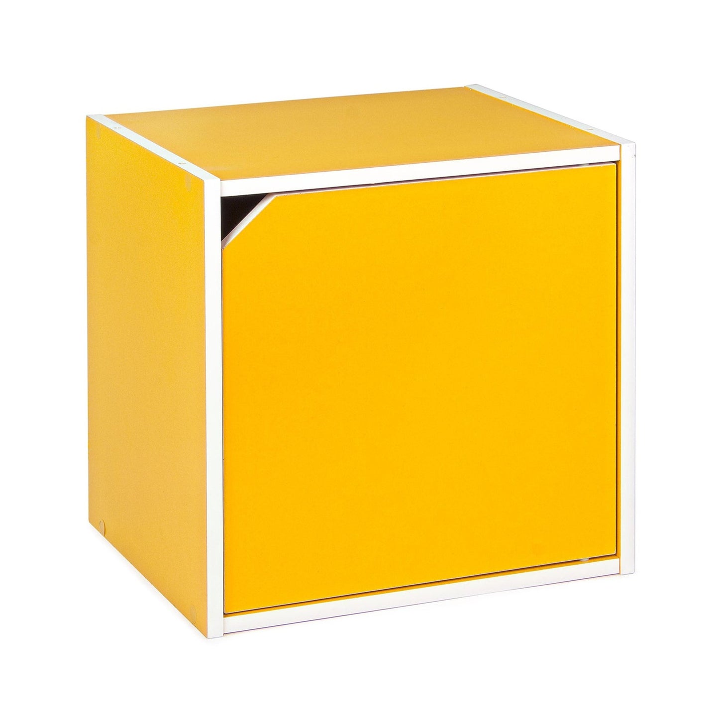 Cubo giallo con mensola 35x29,2x35h cm
