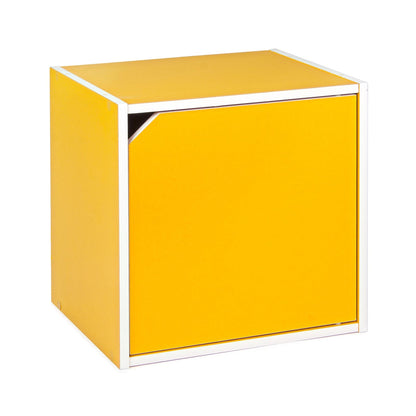 Cubo giallo con mensola 35x29,2x35h cm