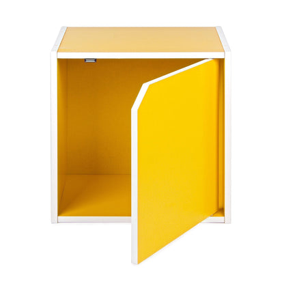 Cubo giallo con mensola 35x29,2x35h cm