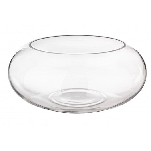 Vaso tondo in vetro trasparente d30 x h12.5