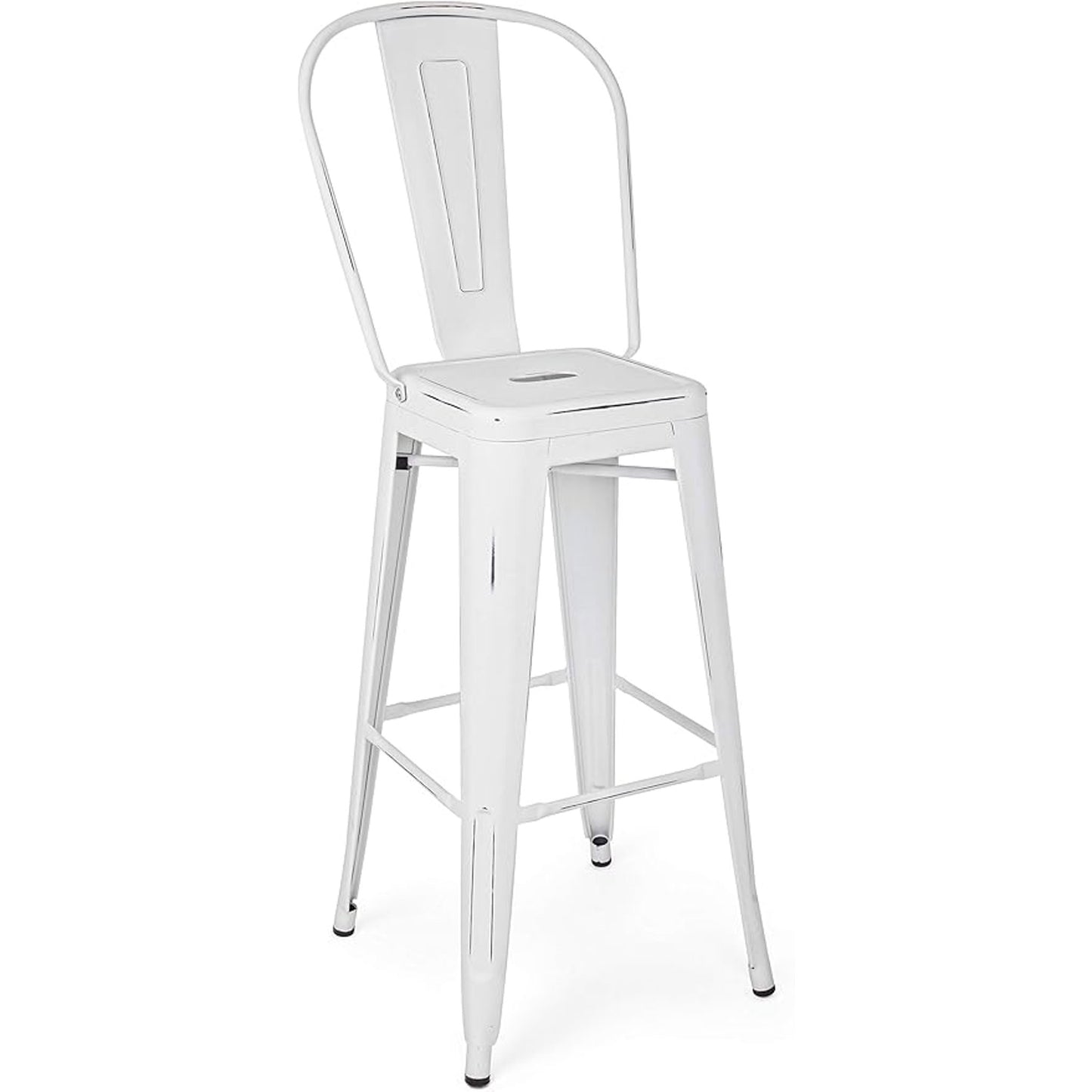 Sgabello bar bianco 42p x 43l x 117h cm