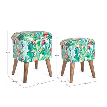 Sgabello contenitore 37.5x34.5x47 cm