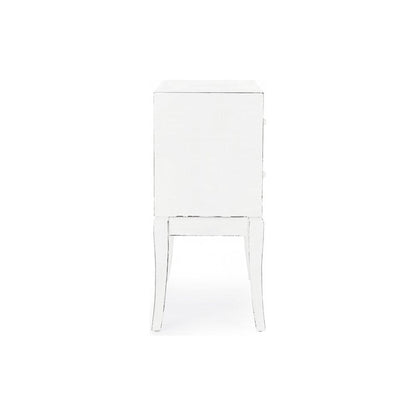 Cassettiera 2 cassetti bianco e grigio 72,5x36x81