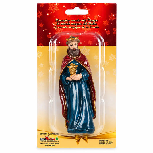Statuetta Re Magio in resina per presepe h 10 cm