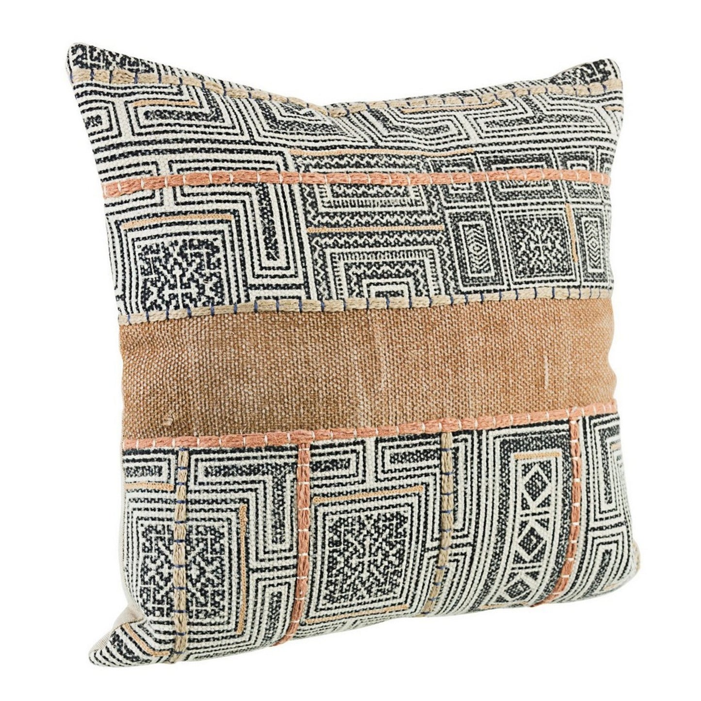 Cuscino ricamato 45x45 cm in cotone