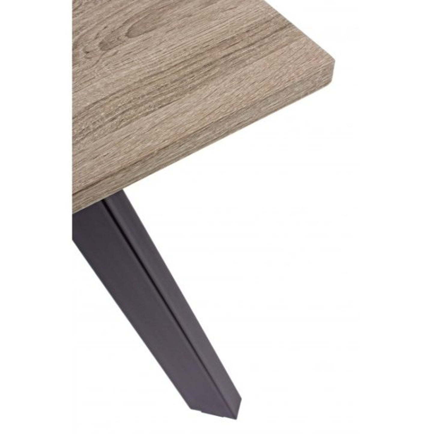 Tavolo scuro 140x80 cm in MDF e acciaio