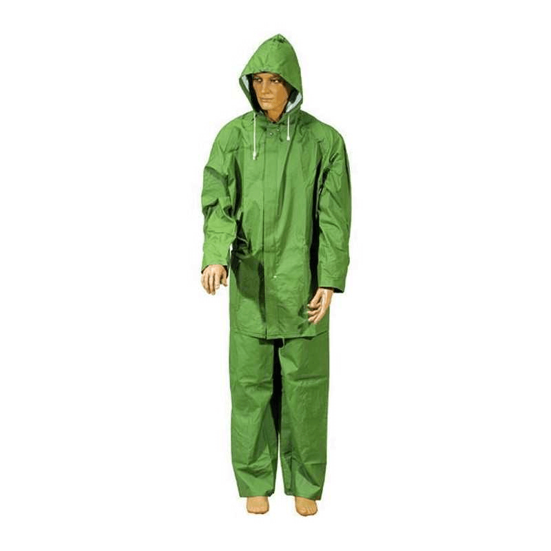 Wasserdichte Jacke/Hose, PVC-Leinen, Grün, Größe XXL