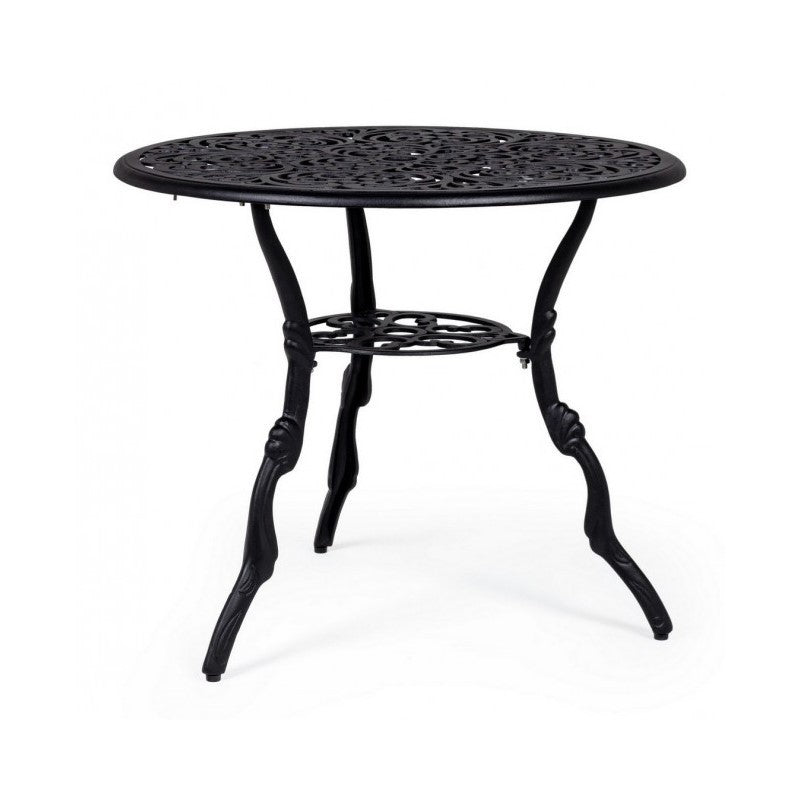 VICTORIA Mesa de exterior de aluminio antracita diámetro 80 x h67 cm