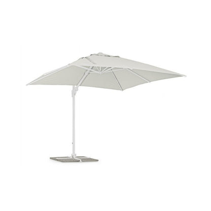 Eden Cantilever Umbrella 3x3 m – White/Natural Wood