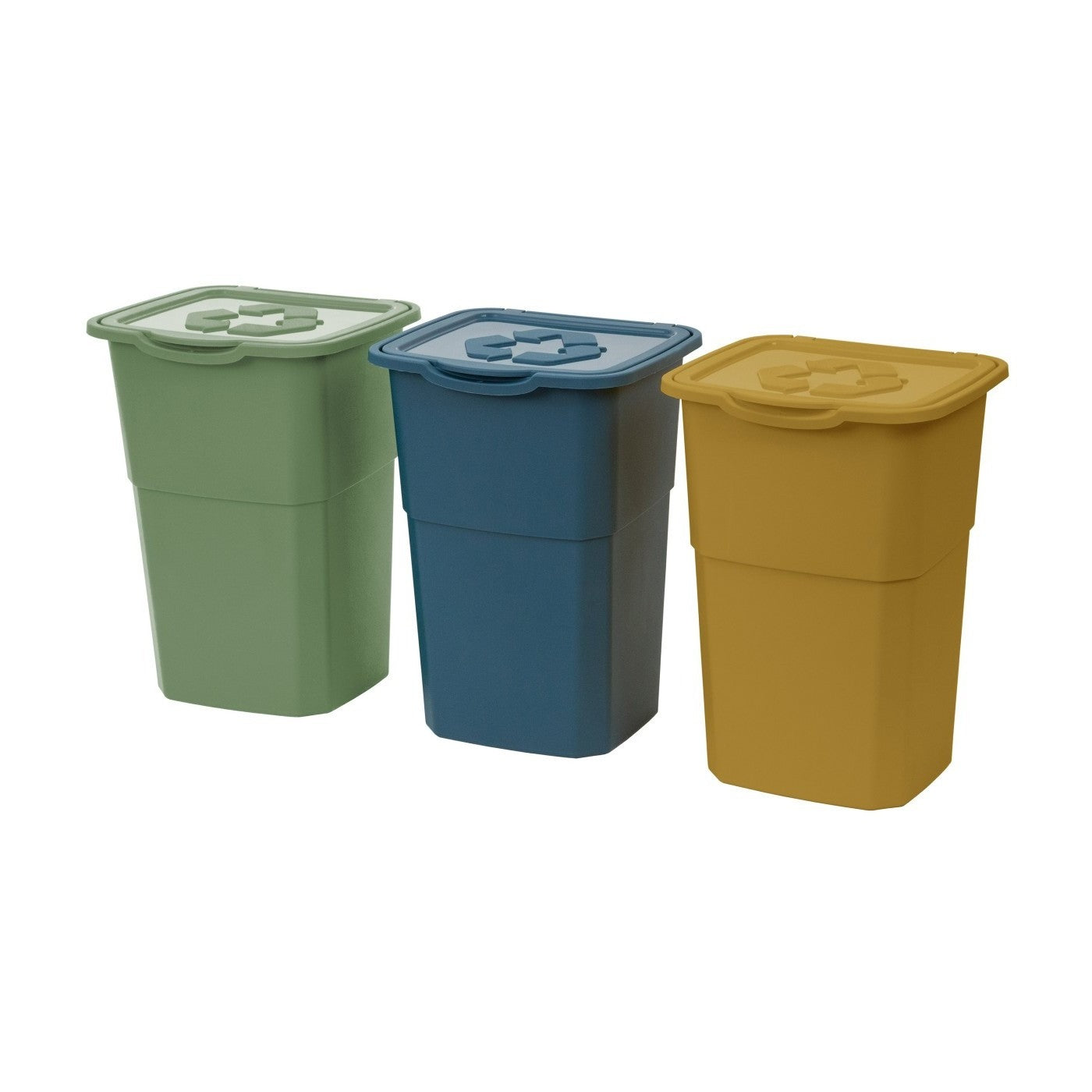 Set mit 3 Abfallbehältern Eco 3 Master für die getrennte Abfallsammlung, 32 x 25 x 38 cm
