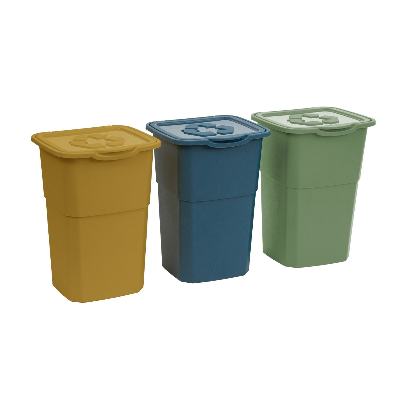 Set mit 3 Abfallbehältern Eco 3 Master für die getrennte Abfallsammlung, 32 x 25 x 38 cm