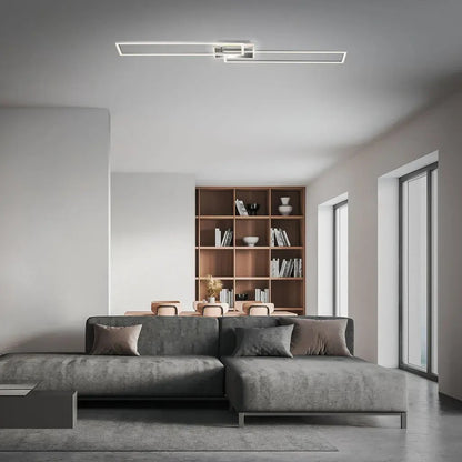 Dimmbare LED-Deckenleuchte mit Fernbedienung 40W aus silbernem Metall