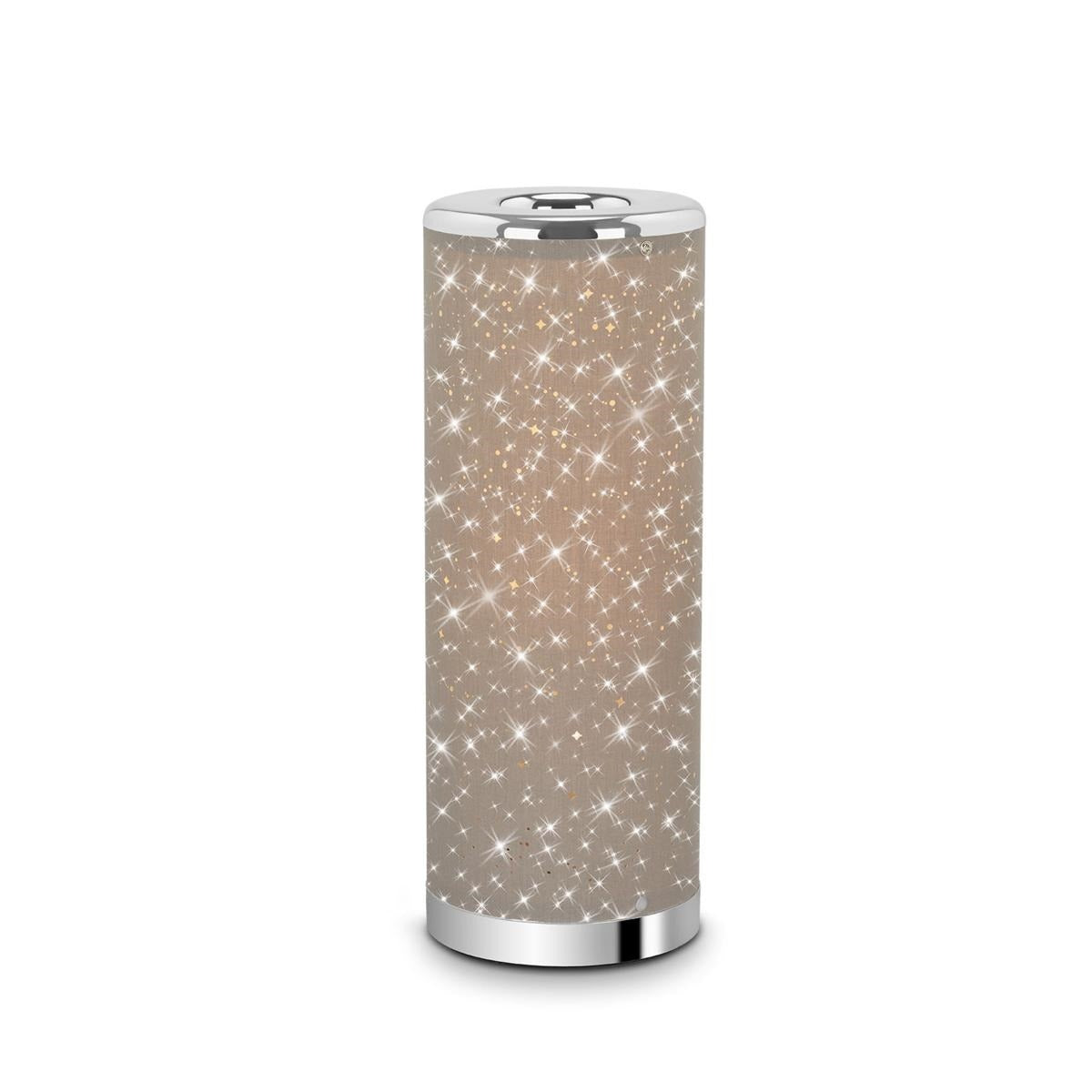 LED Sternenhimmel Tischleuchte 35x12 cm 5W Chrom/Taubengrau