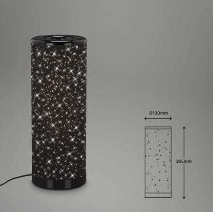 LED-Sternenhimmel-Tischleuchte 35x12 cm 5W schwarz/chromfarben