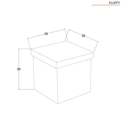 Pouf contenitore grigio 38x38xh38 cm