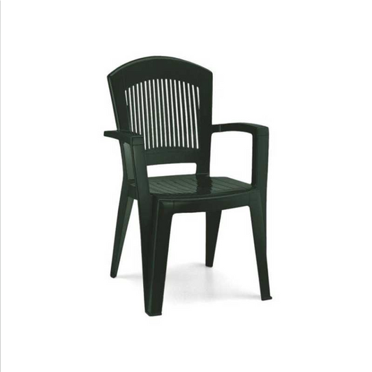 Outdoor-Sessel aus superelegantem grünem Kunstharz Scab 60 x 60 x h. 91 cm.