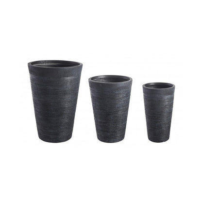 Vaso tondo nero alto Ø40x56.5 cm