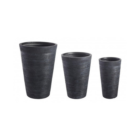 Vaso tondo nero alto Ø40x56.5 cm