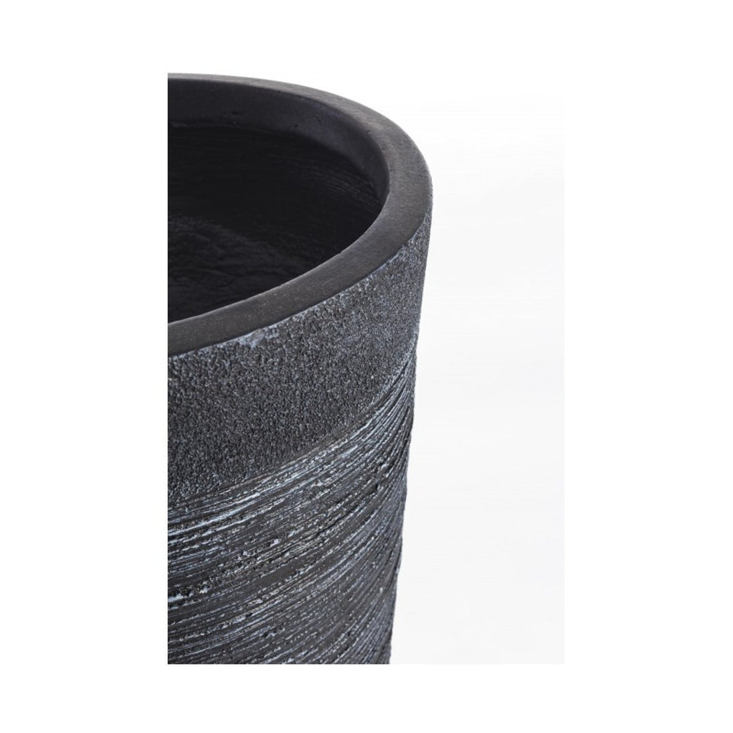 Vaso tondo nero alto Ø40x56.5 cm