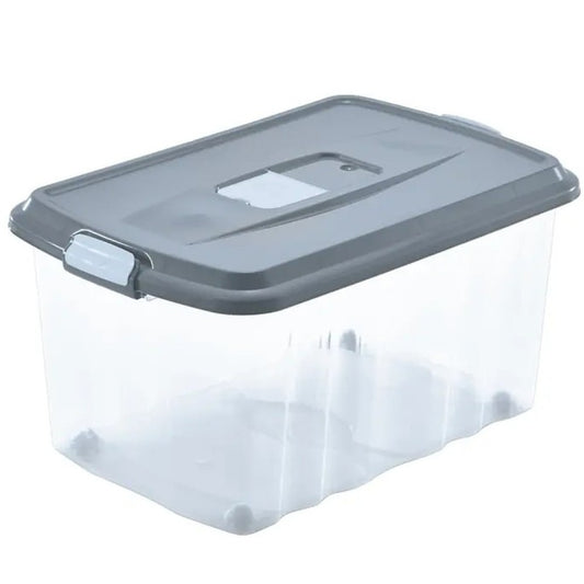 45L container box with wheels and lid 59×39×31 cm