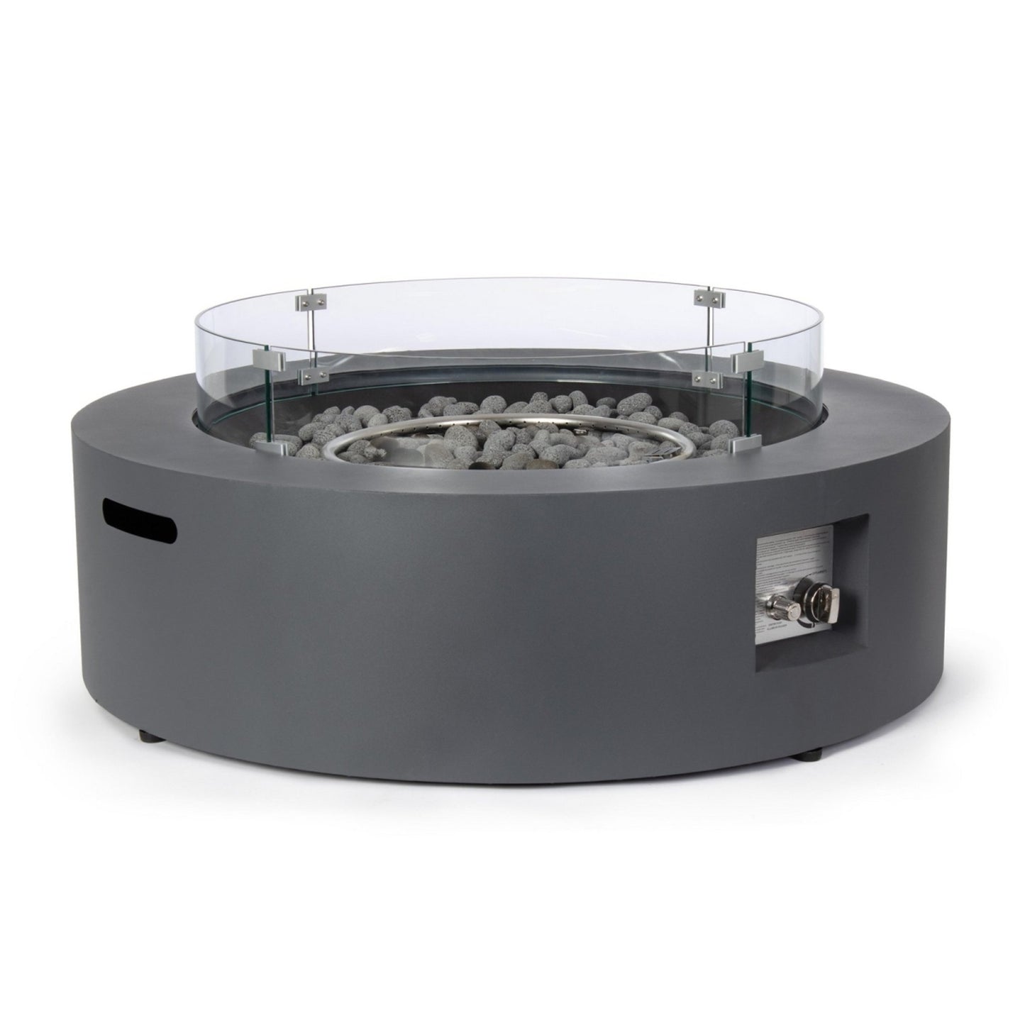 Camino a gas Ø104 x 30 cm grigio scuro