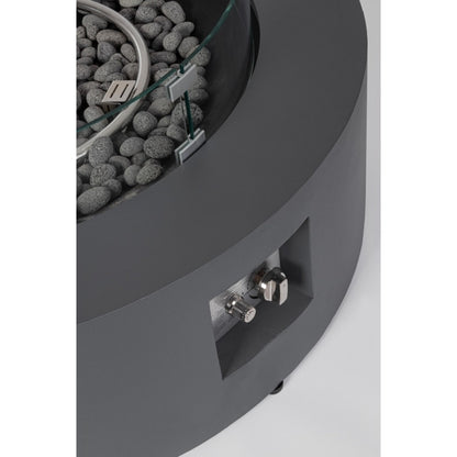 Camino a gas Ø104 x 30 cm grigio scuro