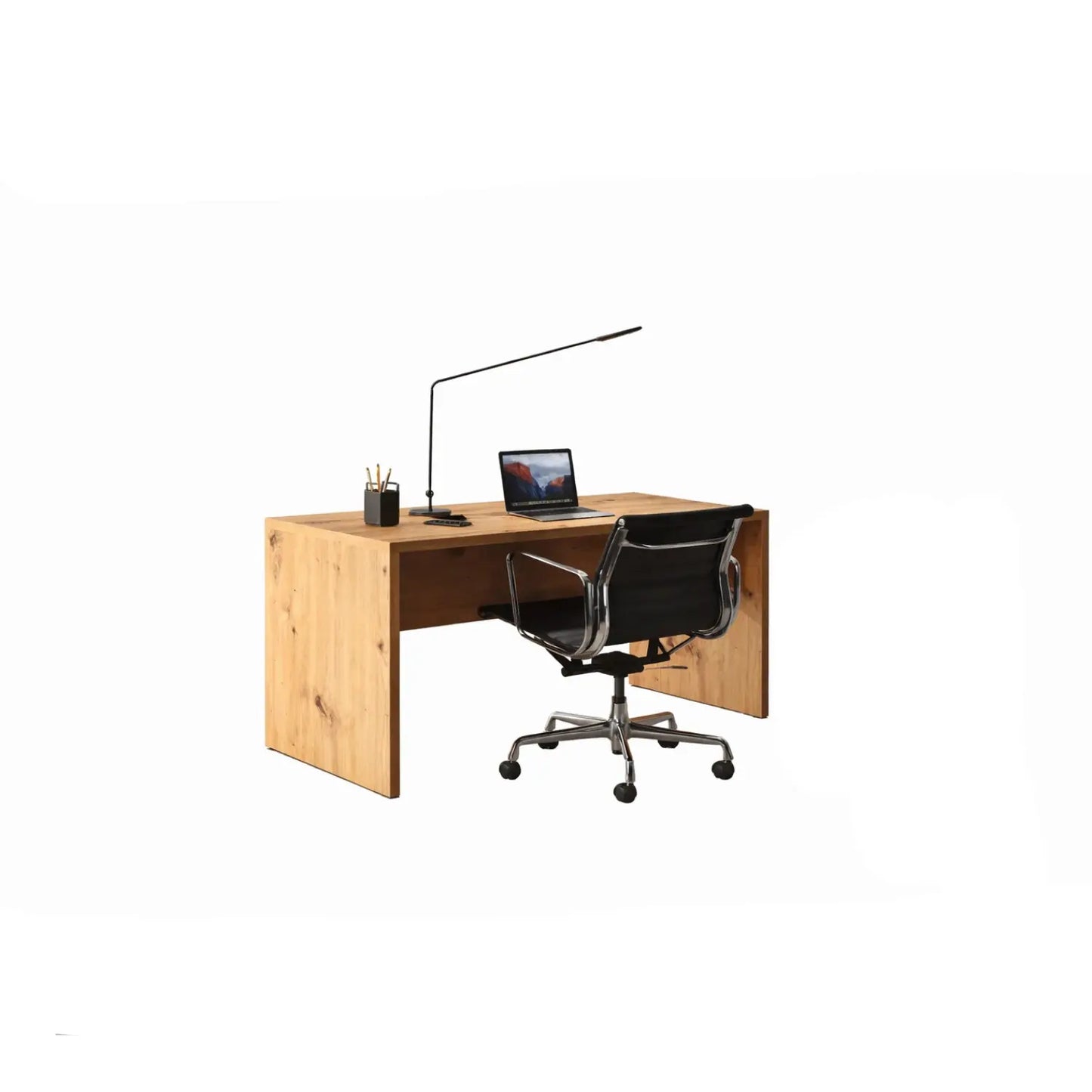 Artisan oak desk with minimal design cm 140x68.3x74.5 h