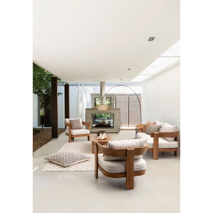 Cuscino nero-naturale 80x80 cm sfoderabile