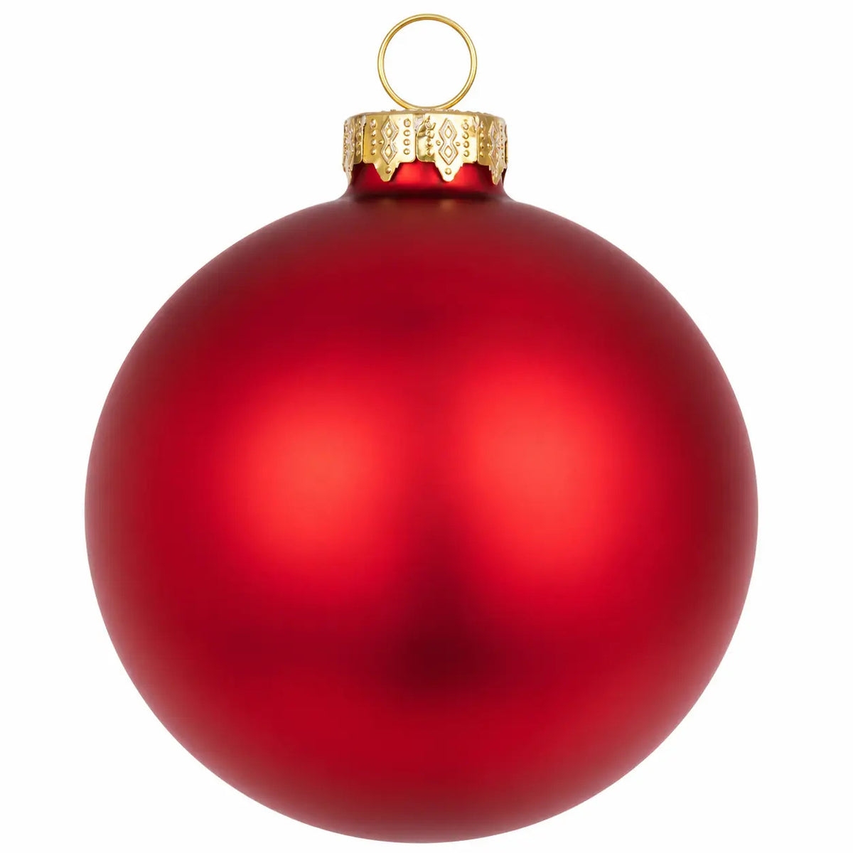 Sfera in vetro rosso granata opaco Ø 8 cm