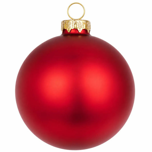 Sfera in vetro rosso granata opaco Ø 10 cm