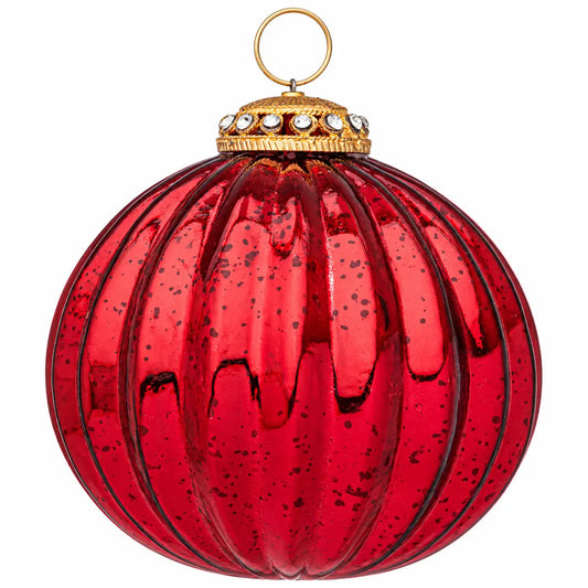 Sfera in vetro Daring rosso lucido Ø 8 cm