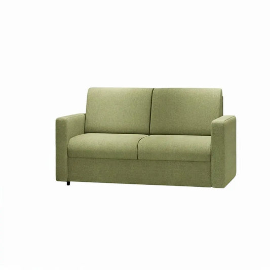 Grünes 3-Sitzer-Schlafsofa Clark mit elektrogeschweißtem Untergestell und Matratze H12 cm 200x100x91 h