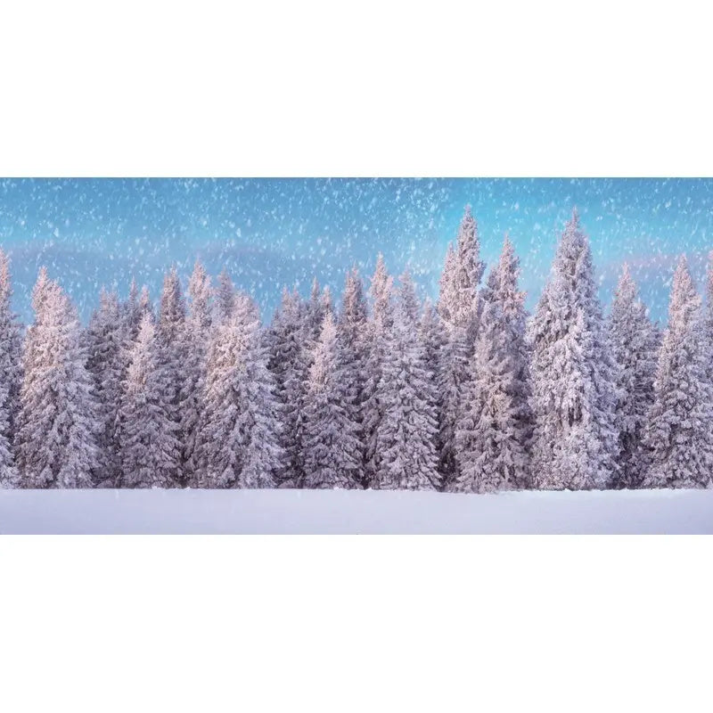 Poster maxi in tela tessile foresta innevata 300x150 cm