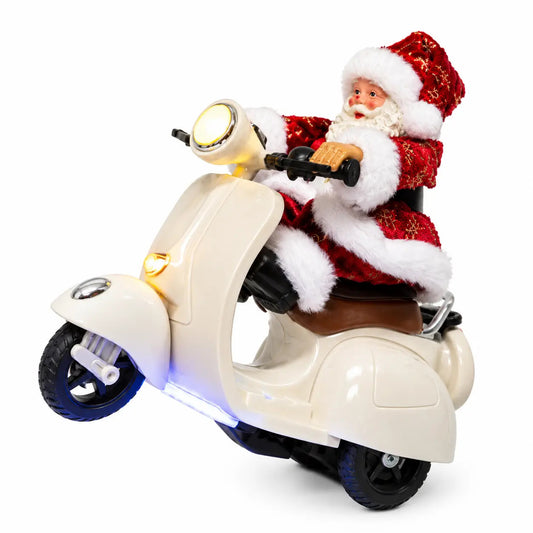 Babbo Natale animato da esposizione con movimento, luci e musica cm 20 x 10 x 20 h