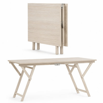 Folding oak picnic table 75x140x78h cm