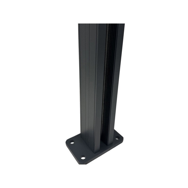Palo doppio centrale per recinzione in alluminio antracite cm 50×30×194 h