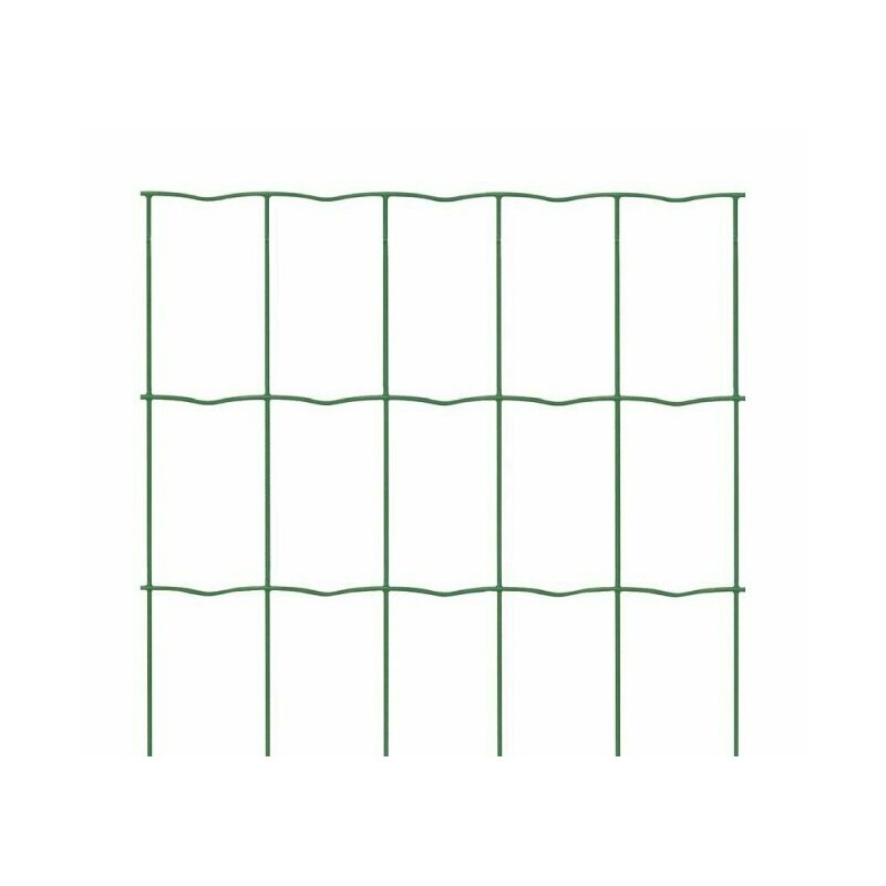 Rete metallica plasticata verde H 100 cm maglia 76×63 mm rotolo 25 m
